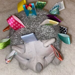 Taggies Plush Hedgehog with Colorful Ribbon Tags